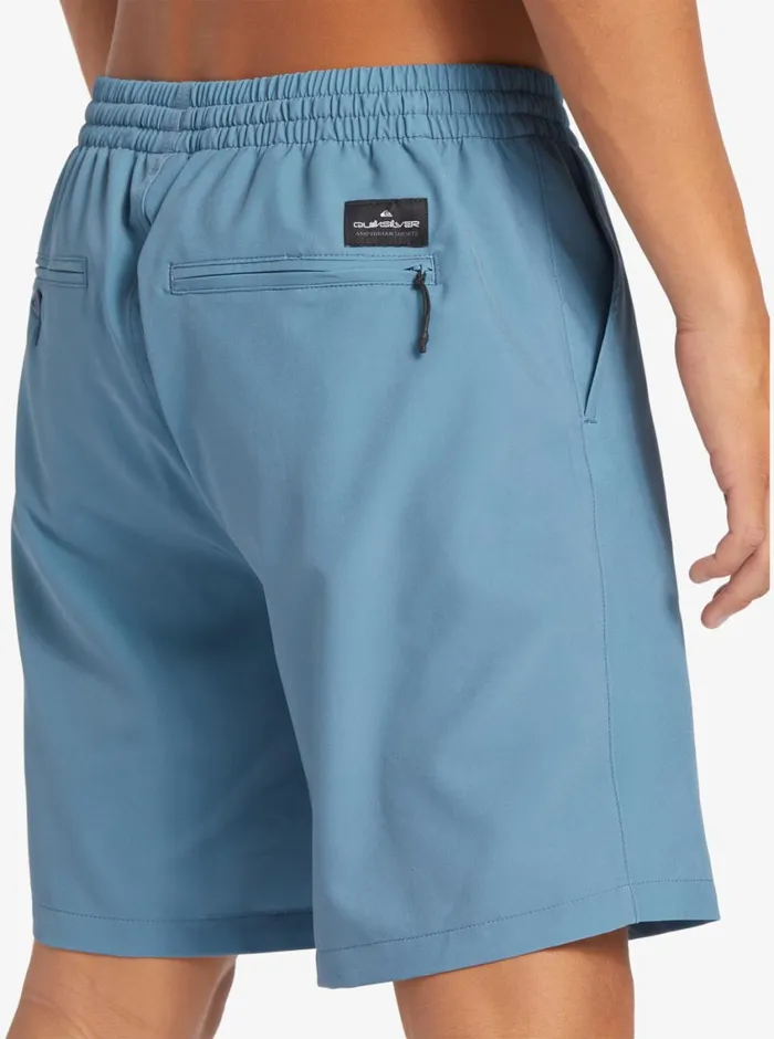 Quiksilver Ocean Elastic Waist 18034 Amphibian Shorts Aegean Blue Mens Shorts and Amphibians