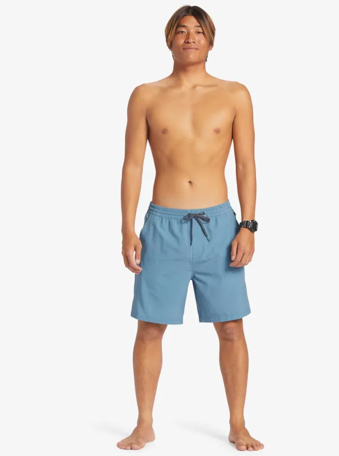 Quiksilver Ocean Elastic Waist 18034 Amphibian Shorts Aegean Blue Mens Shorts and Amphibians
