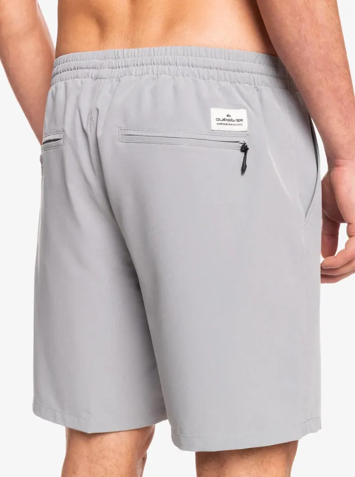 Quiksilver Ocean Elastic Waist 18034 Amphibian Shorts Sleet Mens Shorts and Amphibians Quiksilver Ocean Elastic Waist 18034 Amphibian Shorts Sleet Mens Shorts and Amphibians