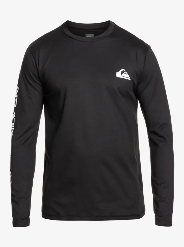 Quiksilver Omni Session Long Sleeve Upf 50 Surf TShirt Black Mens Rashguards