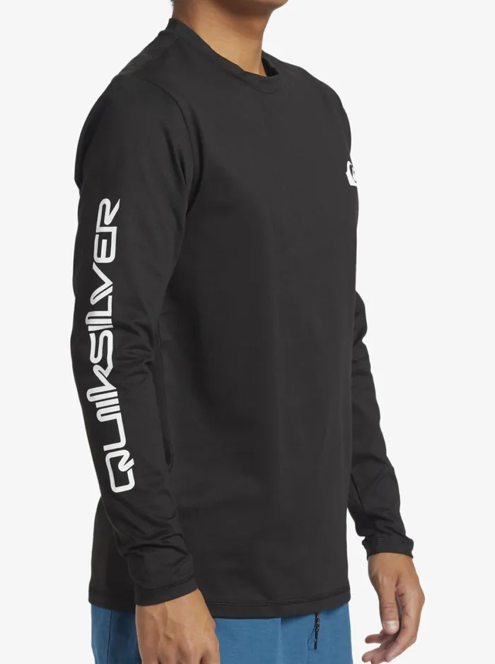 Quiksilver Omni Session Long Sleeve Upf 50 Surf TShirt Black Mens Rashguards Quiksilver Omni Session Long Sleeve Upf 50 Surf TShirt Black Mens Rashguards