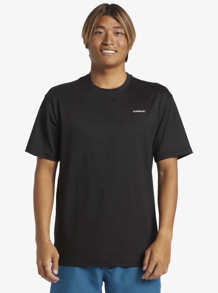 Quiksilver Omni Session UPF 50 Short Sleeve Surf Tee Black Mens Rashguards Quiksilver Omni Session UPF 50 Short Sleeve Surf Tee Black Mens Rashguards