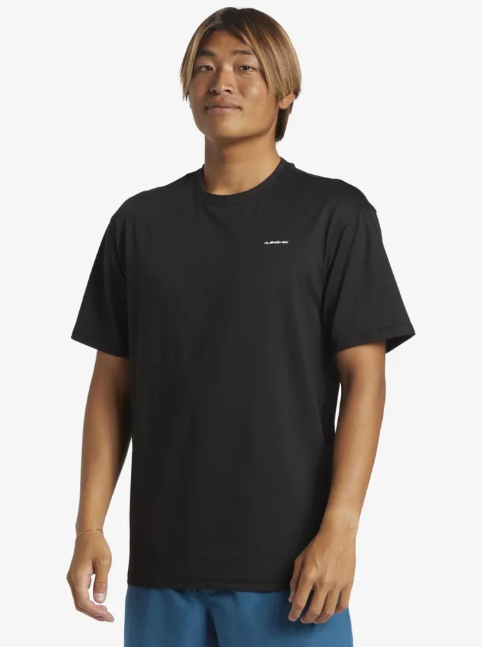 Quiksilver Omni Session UPF 50 Short Sleeve Surf Tee Black Mens Rashguards Quiksilver Omni Session UPF 50 Short Sleeve Surf Tee Black Mens Rashguards