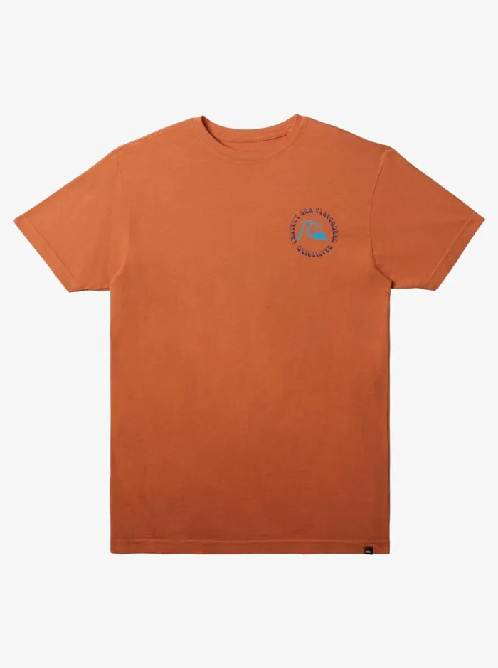 Quiksilver Protect Our Playground TShirt Copper Tan Mens Tees