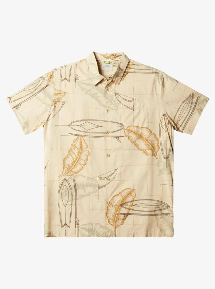Quiksilver Right Point Short Sleeve Shirt Brown Rice Right Point MensWaterman Shirts and Polos Quiksilver Right Point Short Sleeve Shirt Brown Rice Right Point MensWaterman Shirts and Polos