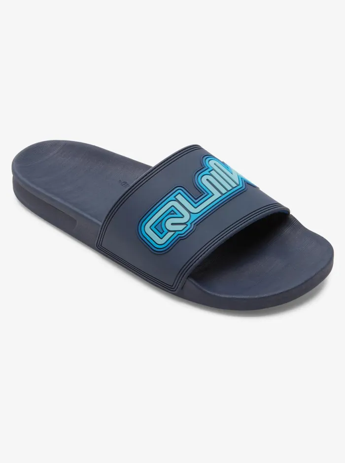 Quiksilver Rivi Wordmark Slide II Sandals Blue 1 Mens Sandals