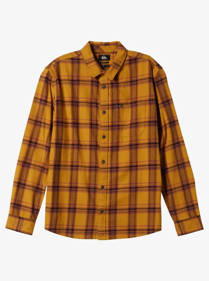 Quiksilver Sanders Long Sleeve Top Mustard Sanders Flannel Mens Shirts and Polos Quiksilver Sanders Long Sleeve Top Mustard Sanders Flannel Mens Shirts and Polos