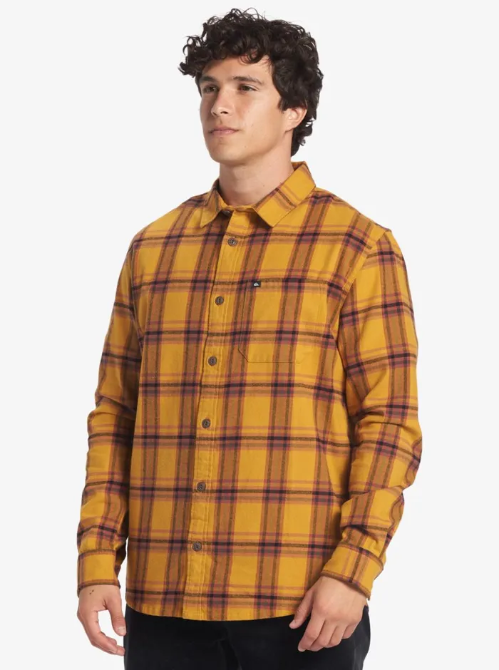 Quiksilver Sanders Long Sleeve Top Mustard Sanders Flannel Mens Shirts and Polos Quiksilver Sanders Long Sleeve Top Mustard Sanders Flannel Mens Shirts and Polos
