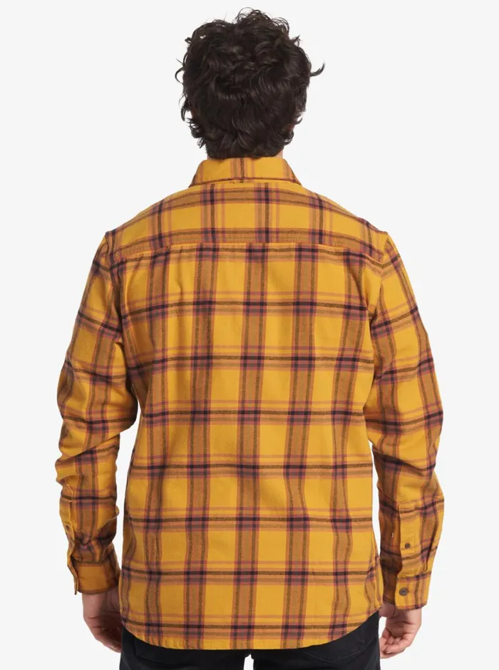 Quiksilver Sanders Long Sleeve Top Mustard Sanders Flannel Mens Shirts and Polos Quiksilver Sanders Long Sleeve Top Mustard Sanders Flannel Mens Shirts and Polos