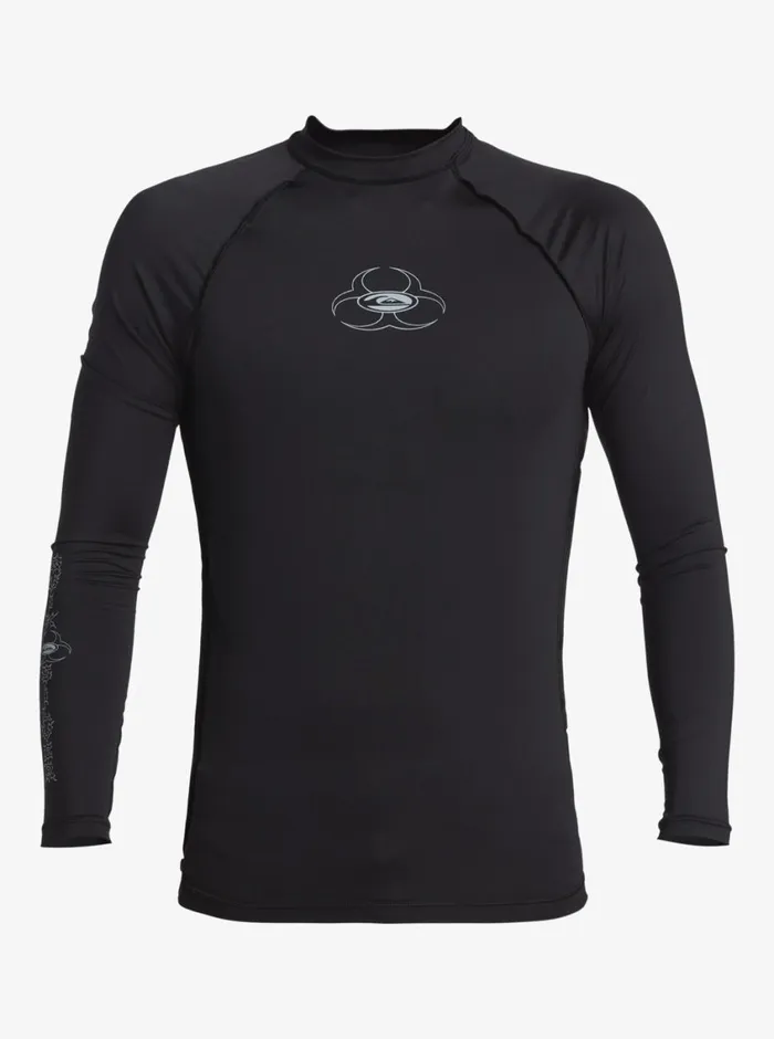 Quiksilver Saturn UPF50 Long Sleeve Surf Tee Black Mens Rashguards