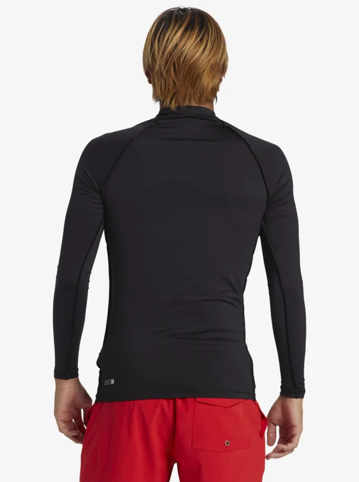 Quiksilver Saturn UPF50 Long Sleeve Surf Tee Black Mens Rashguards