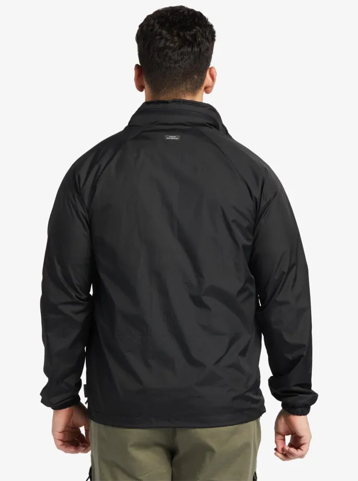 Quiksilver Shell Shock WaterResistant Lightweight Mini Ripstop Windbreaker Black MensWaterman Jackets and Sweatshirts