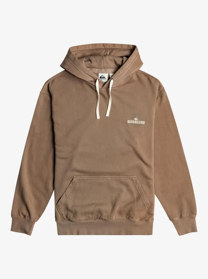 Quiksilver Slab Hoodie Fossil Mens Sweatshirts and Hoodies
