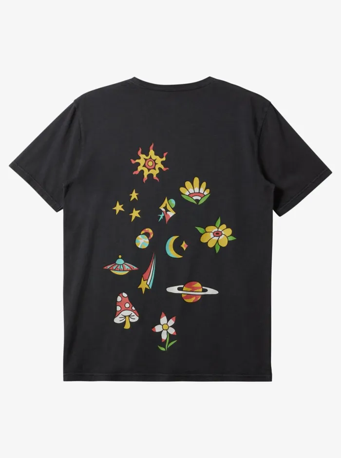 Quiksilver Spaceman TShirt Tarmac Mens Tees Quiksilver Spaceman TShirt Tarmac Mens Tees