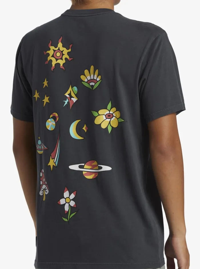 Quiksilver Spaceman TShirt Tarmac Mens Tees Quiksilver Spaceman TShirt Tarmac Mens Tees