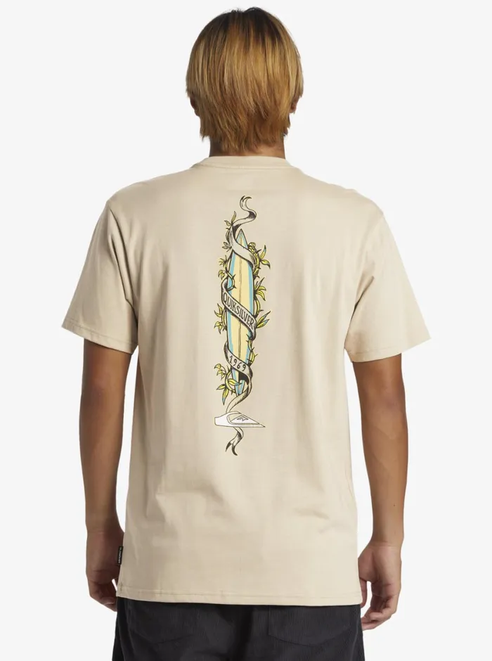 Quiksilver Step Up TShirt Plaza Taupe Mens Tees Quiksilver Step Up TShirt Plaza Taupe Mens Tees