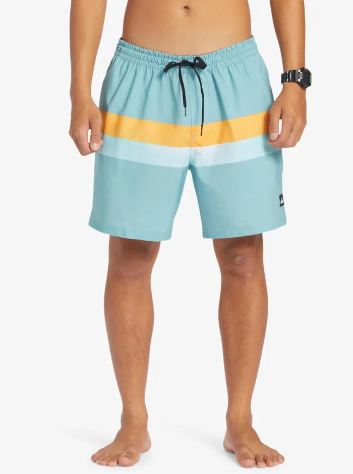 Quiksilver Surfsilk AirBrush 17034 Volleys For Cameo Blue Mens Elastic Waist Quiksilver Surfsilk AirBrush 17034 Volleys For Cameo Blue Mens Elastic Waist