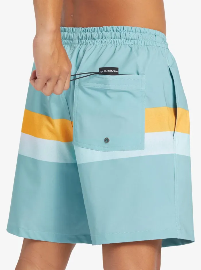 Quiksilver Surfsilk AirBrush 17034 Volleys For Cameo Blue Mens Elastic Waist Quiksilver Surfsilk AirBrush 17034 Volleys For Cameo Blue Mens Elastic Waist