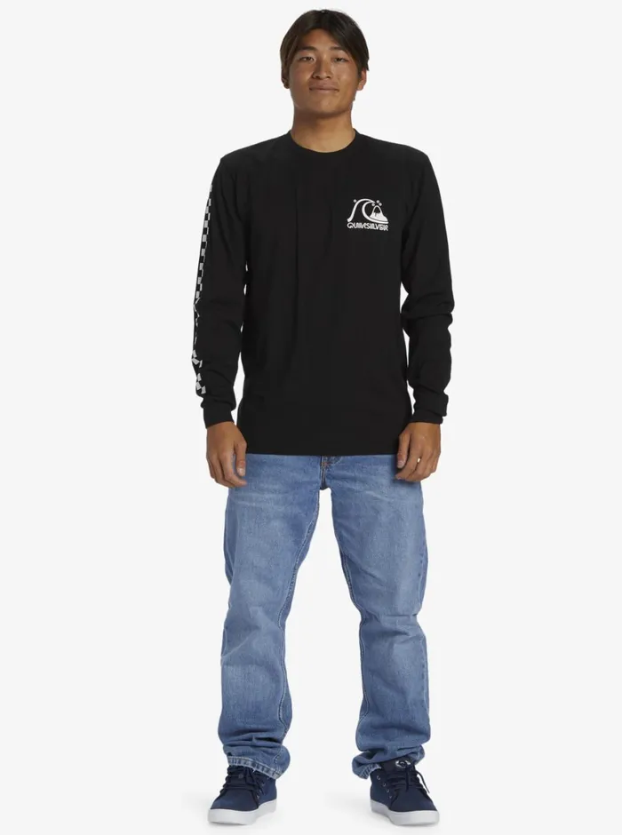 Quiksilver The Original Long Sleeve TShirt Black Mens Tees