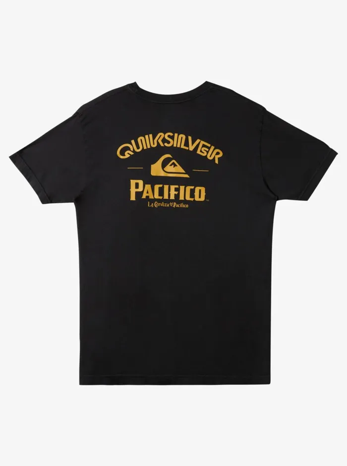 Quiksilver X Pacifico Straight Shooter TShirt Tarmac Mens Tees