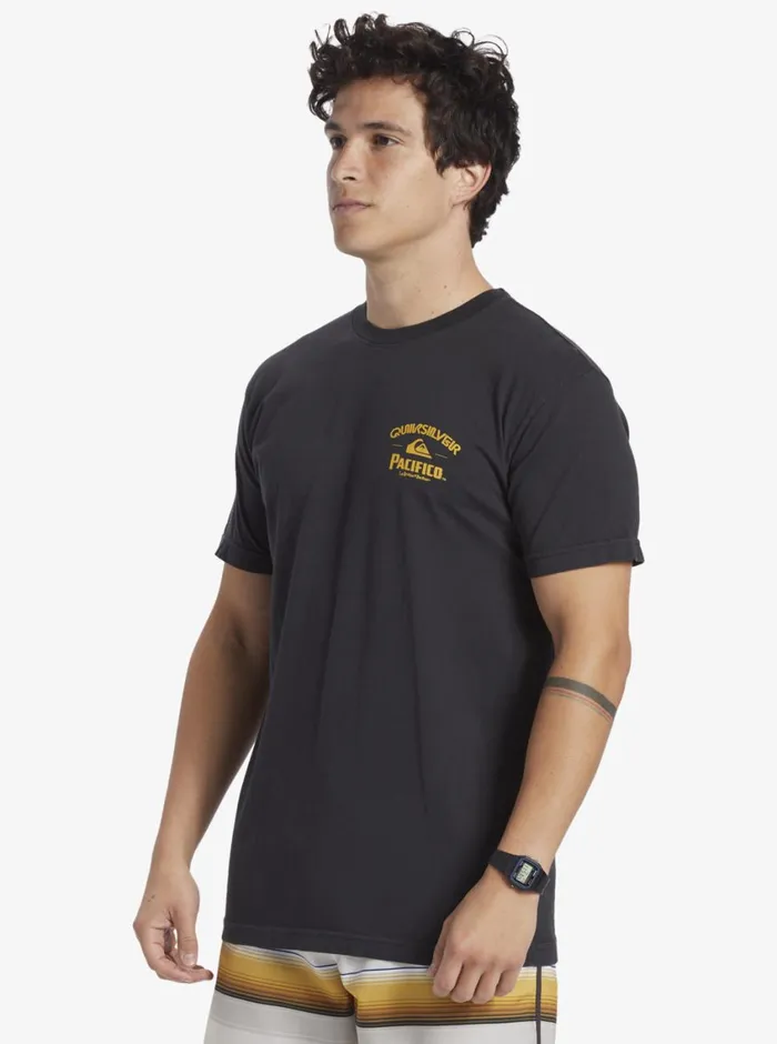 Quiksilver X Pacifico Straight Shooter TShirt Tarmac Mens Tees