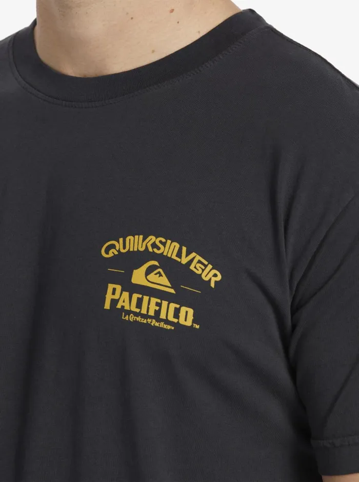 Quiksilver X Pacifico Straight Shooter TShirt Tarmac Mens Tees