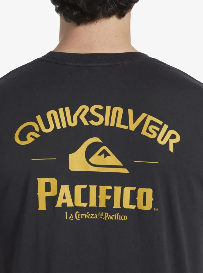 Quiksilver X Pacifico Straight Shooter TShirt Tarmac Mens Tees