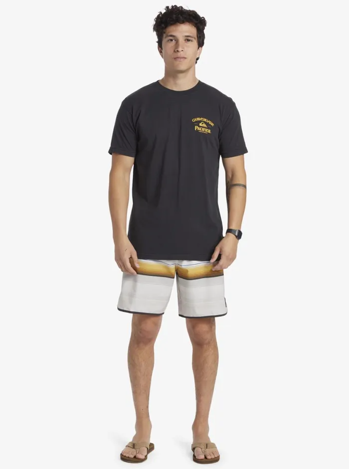 Quiksilver X Pacifico Straight Shooter TShirt Tarmac Mens Tees
