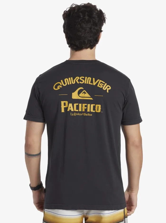 Quiksilver X Pacifico Straight Shooter TShirt Tarmac Mens Tees