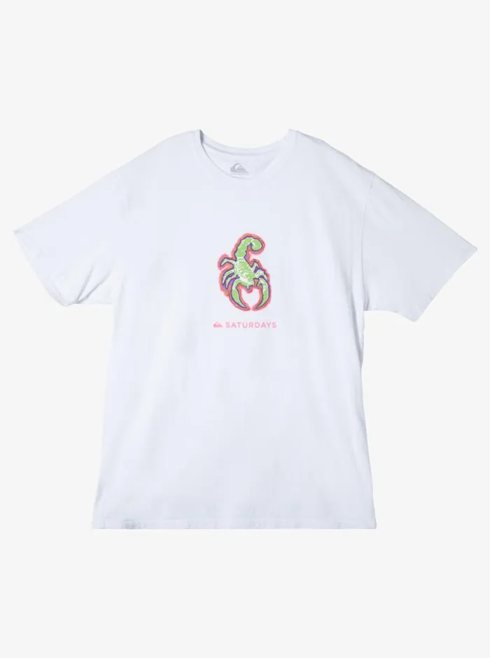 Quiksilver X Saturdays NYC Graphic TShirt White Mens Tees