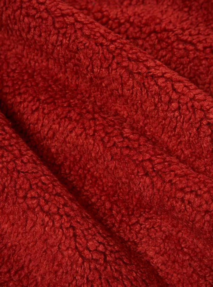 Ramsay Quarter Zip In Orange Mountain Fleece Men Universal Works Fleece