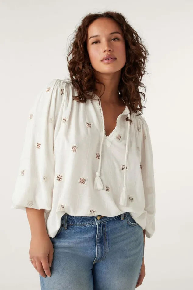 RavelOpenwork Blouse Clothing Baandsh Tops and Shirts