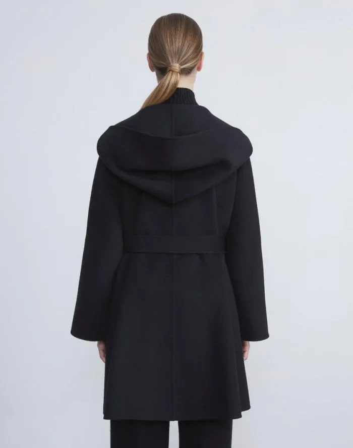 Ready To Wear Cashmere Double Face Belted Coat Black Lafayette 148 New York Jackets and Blazers