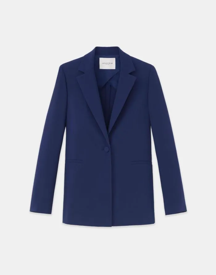 Ready To Wear Finesse Crepe Blazer Midnight Blue Lafayette 148 New York Jackets and Blazers Ready To Wear Finesse Crepe Blazer Midnight Blue Lafayette 148 New York Jackets and Blazers