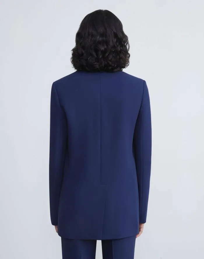 Ready To Wear Finesse Crepe Blazer Midnight Blue Lafayette 148 New York Jackets and Blazers