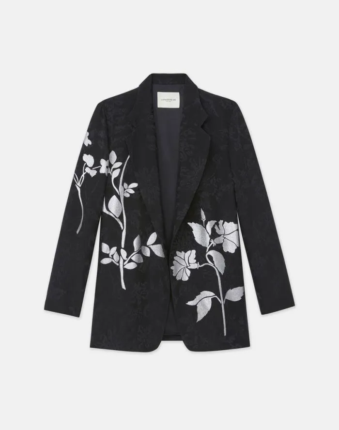 Ready To Wear Flora Bloom Metallic Jacquard ViscoseSilk Blazer Black Multi Lafayette 148 New York Jackets and Blazers Ready To Wear Flora Bloom Metallic Jacquard ViscoseSilk Blazer Black Multi Lafayette 148 New York Jackets and Blazers