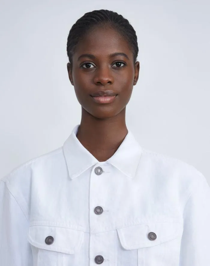 Ready To Wear L148 Denim Jacket White Lafayette 148 New York Jackets and Blazers