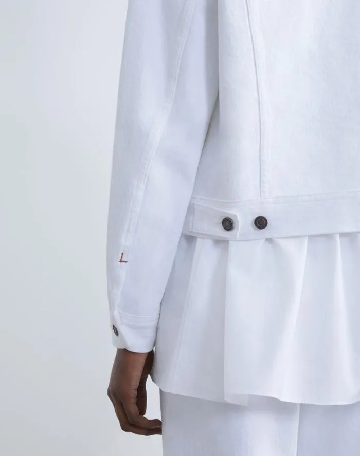 Ready To Wear L148 Denim Jacket White Lafayette 148 New York Jackets and Blazers