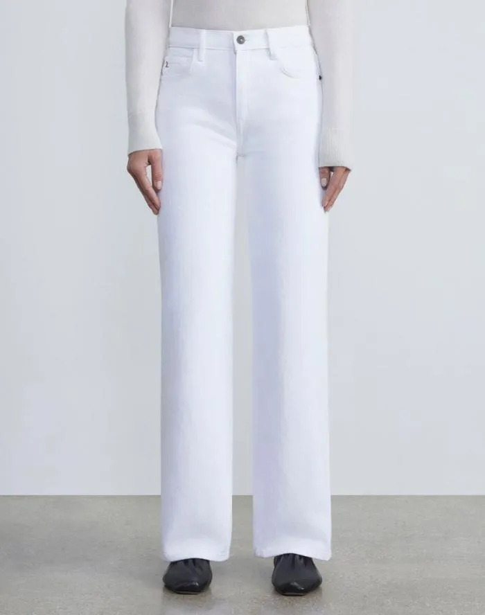 Ready To Wear L148 Denim Wyckoff Wideleg Jean White Lafayette 148 New York Pants and Shorts