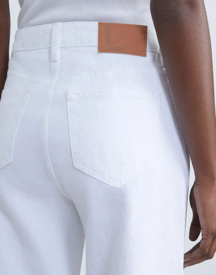 Ready To Wear L148 Denim Wyckoff Wideleg Jean White Lafayette 148 New York Pants and Shorts