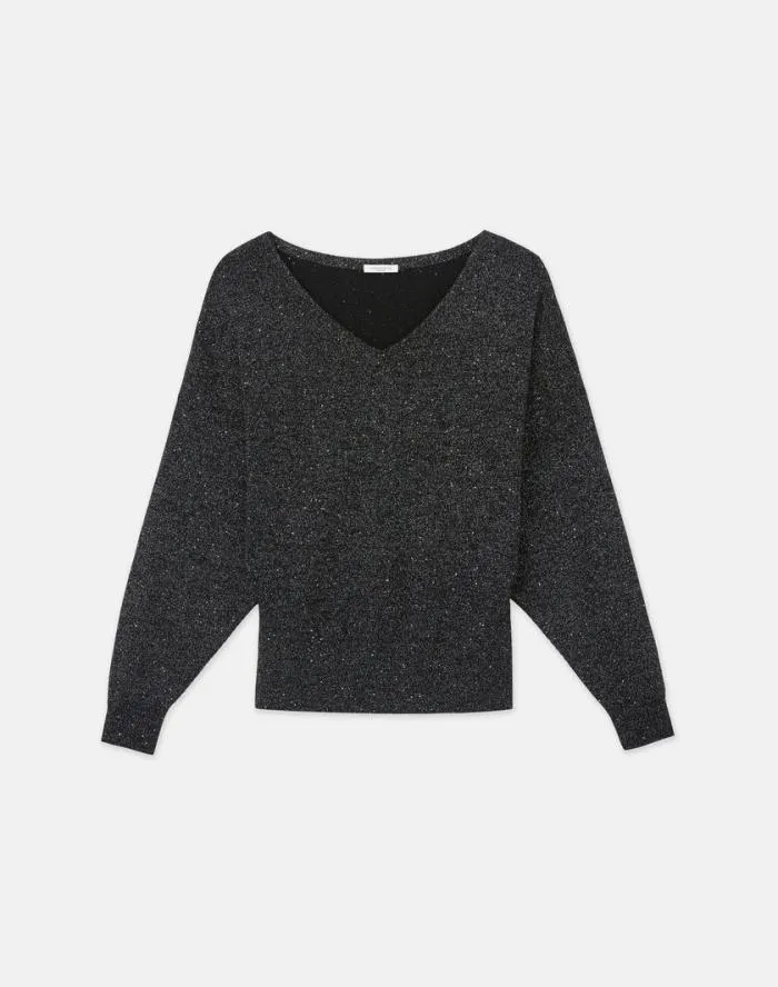 Ready To Wear Merino WoolSequin Silk Blouson Sweater Black Metallic Lafayette 148 New York Sweaters and Knits Ready To Wear Merino WoolSequin Silk Blouson Sweater Black Metallic Lafayette 148 New York Sweaters and Knits