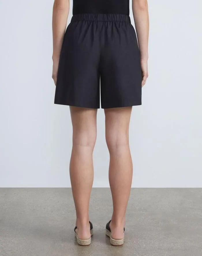 Ready To Wear Organic Cotton Poplin Riverside Short Black Lafayette 148 New York Pants and Shorts