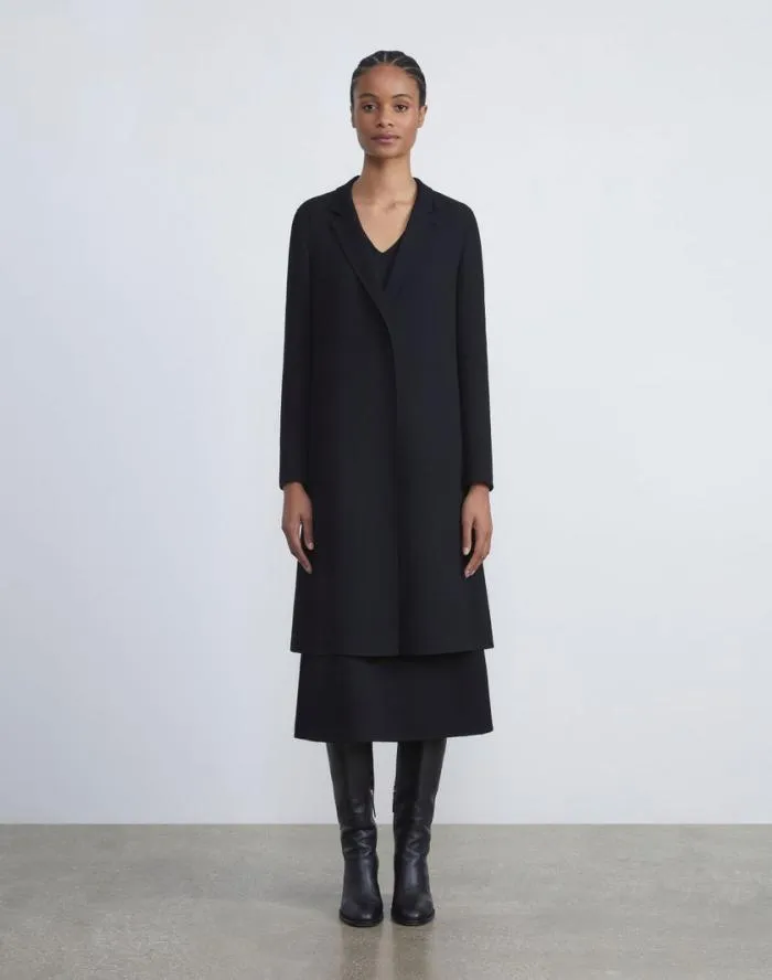 Ready To Wear Responsible Wool Nouveau Crepe ALine Jacket Black Lafayette 148 New York Jackets and Blazers
