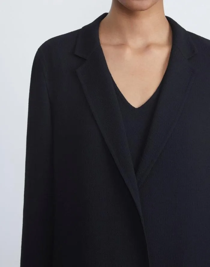 Ready To Wear Responsible Wool Nouveau Crepe ALine Jacket Black Lafayette 148 New York Jackets and Blazers