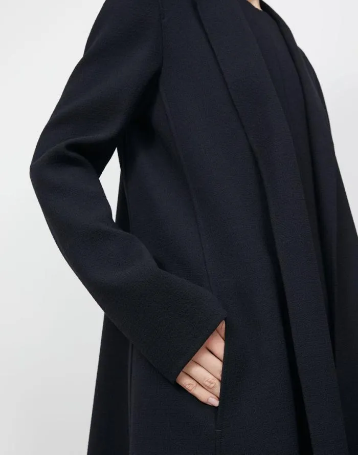 Ready To Wear Responsible Wool Nouveau Crepe ALine Jacket Black Lafayette 148 New York Jackets and Blazers