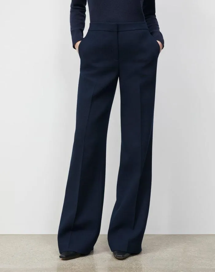 Ready To Wear Responsible Wool Nouveau Crepe Dalton Pant Black Lafayette 148 New York Pants and Shorts