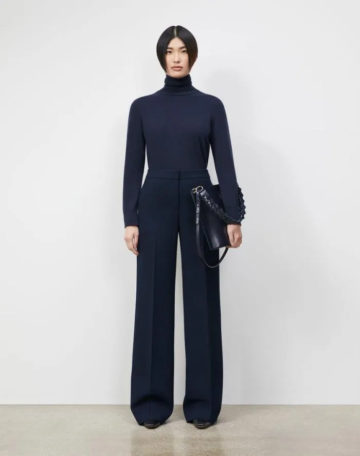 Ready To Wear Responsible Wool Nouveau Crepe Dalton Pant Black Lafayette 148 New York Pants and Shorts