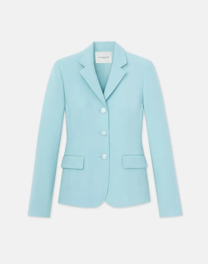 Ready To Wear WoolSilk Crepe Academy Blazer Sea Grass Lafayette 148 New York Jackets and Blazers Ready To Wear WoolSilk Crepe Academy Blazer Sea Grass Lafayette 148 New York Jackets and Blazers
