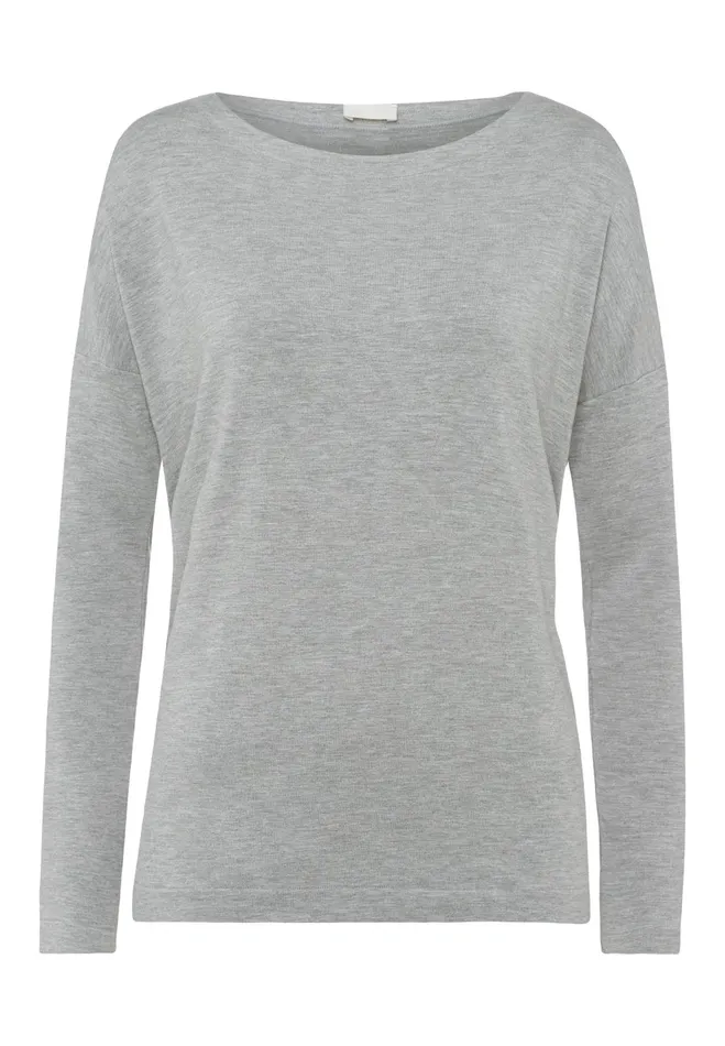 Relaxed Round Neck Top Balance Melange Women HANRO Lounge Tops