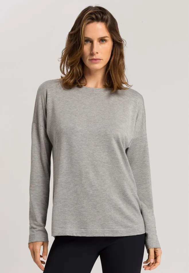 Relaxed Round Neck Top Balance Melange Women HANRO Lounge Tops
